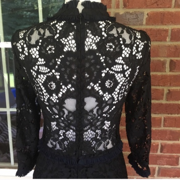 Alexis Lace Dress High Neck Midi - Picture 7 of 9